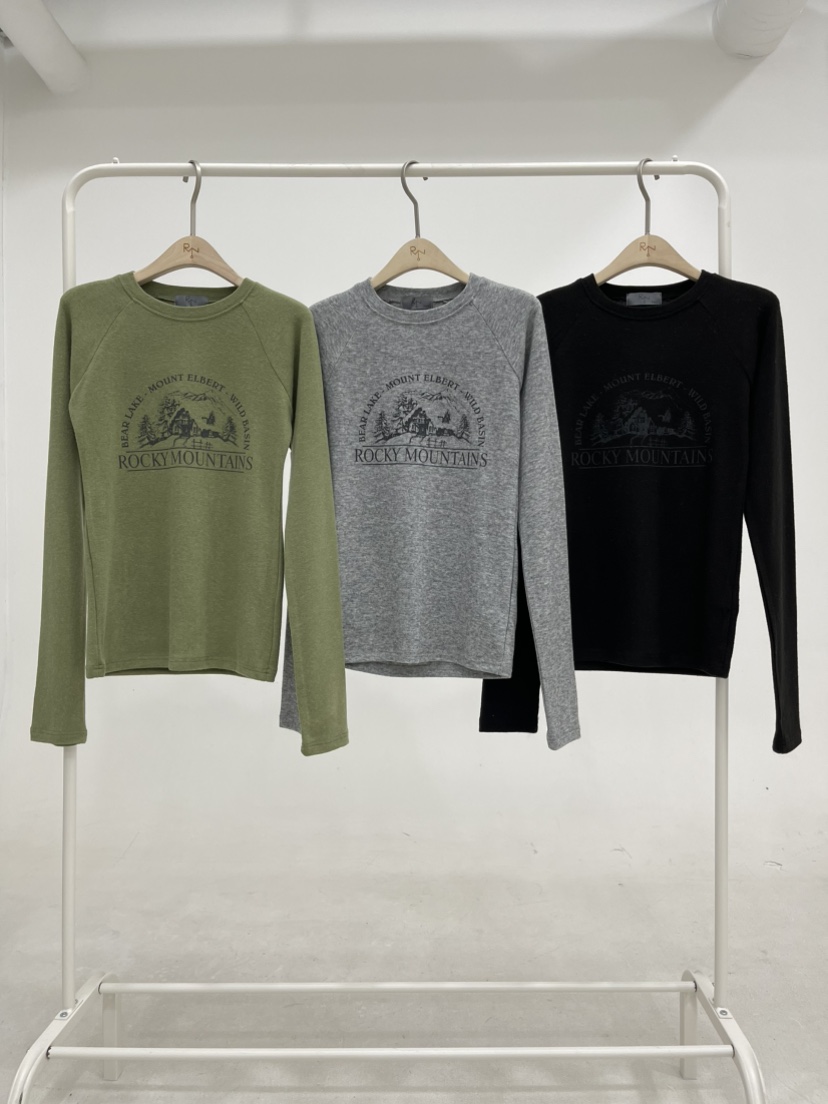 REIZ東大門㊣直郵女士新款人氣推薦25秋冬職業長袖T恤安哥拉REIZ長袖T恤