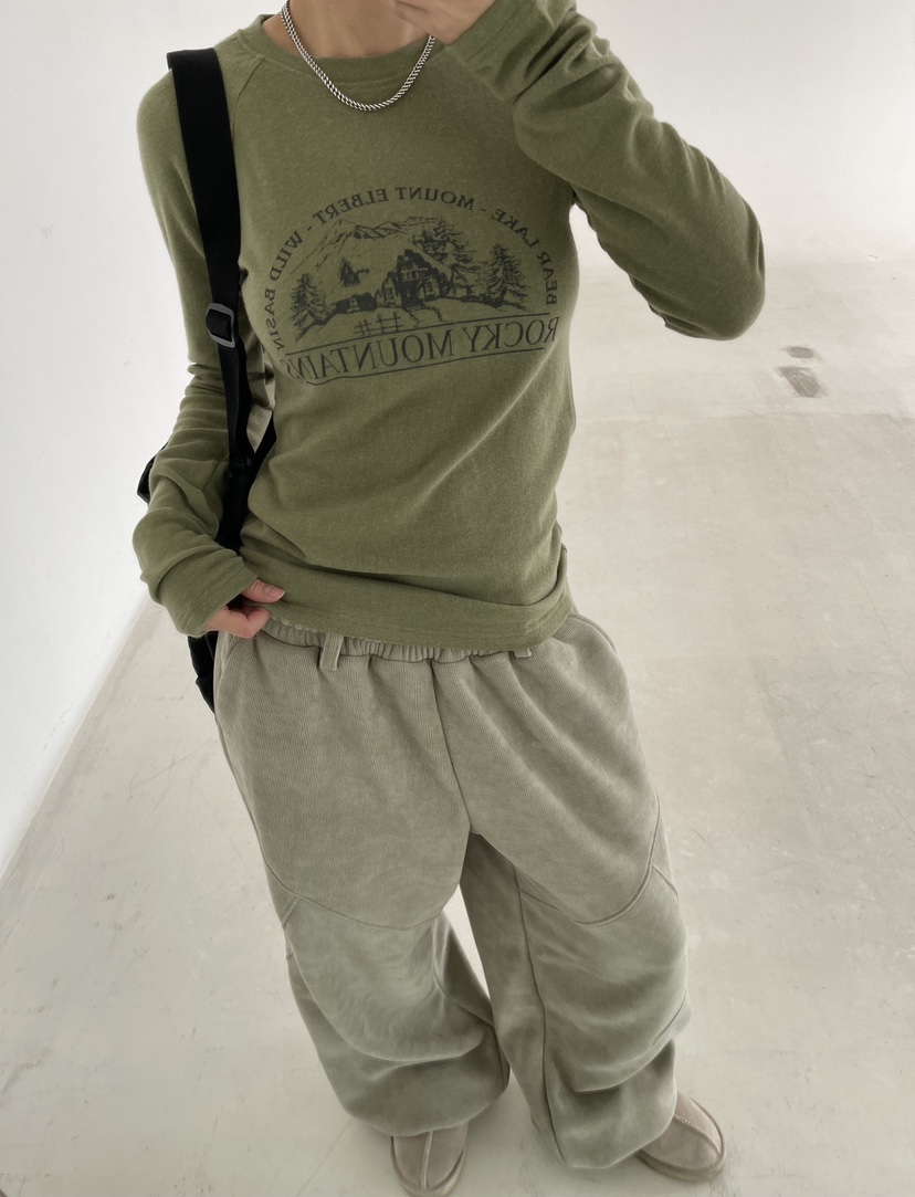 REIZ東大門㊣直郵女士新款人氣推薦25秋冬職業長袖T恤安哥拉REIZ長袖T恤