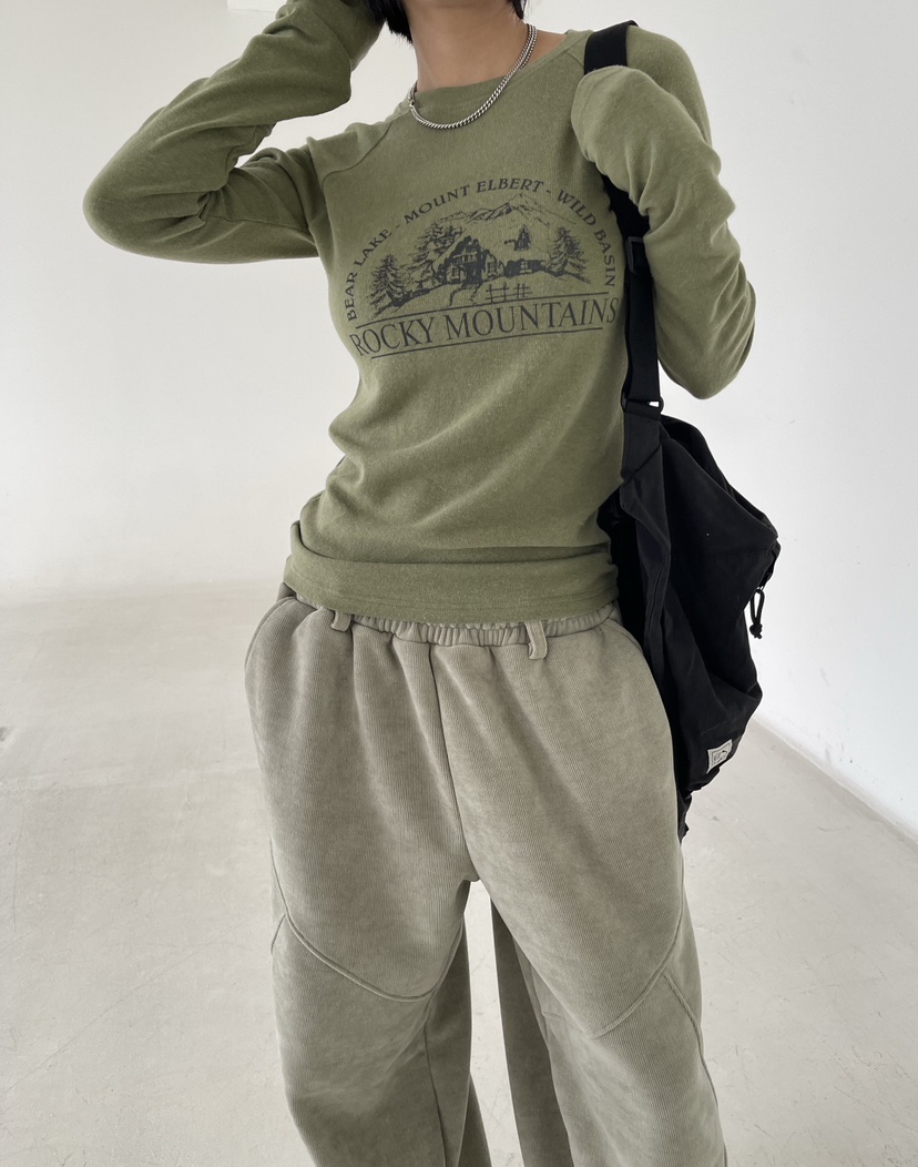 REIZ東大門㊣直郵女士新款人氣推薦25秋冬職業長袖T恤安哥拉REIZ長袖T恤