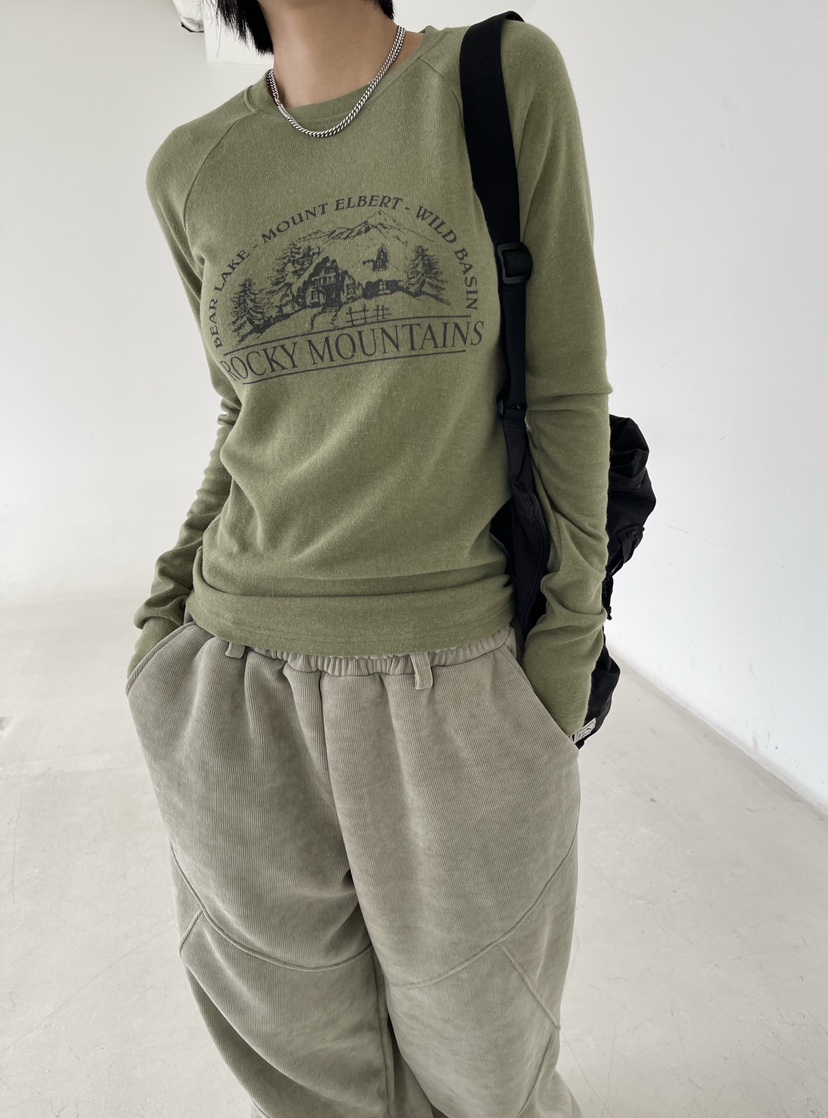 REIZ東大門㊣直郵女士新款人氣推薦25秋冬職業長袖T恤安哥拉REIZ長袖T恤