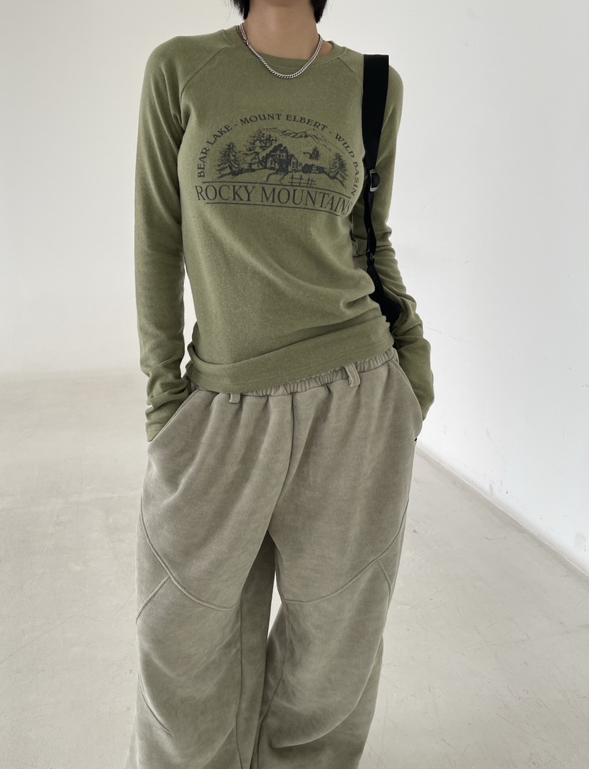 REIZ東大門㊣直郵女士新款人氣推薦25秋冬職業長袖T恤安哥拉REIZ長袖T恤