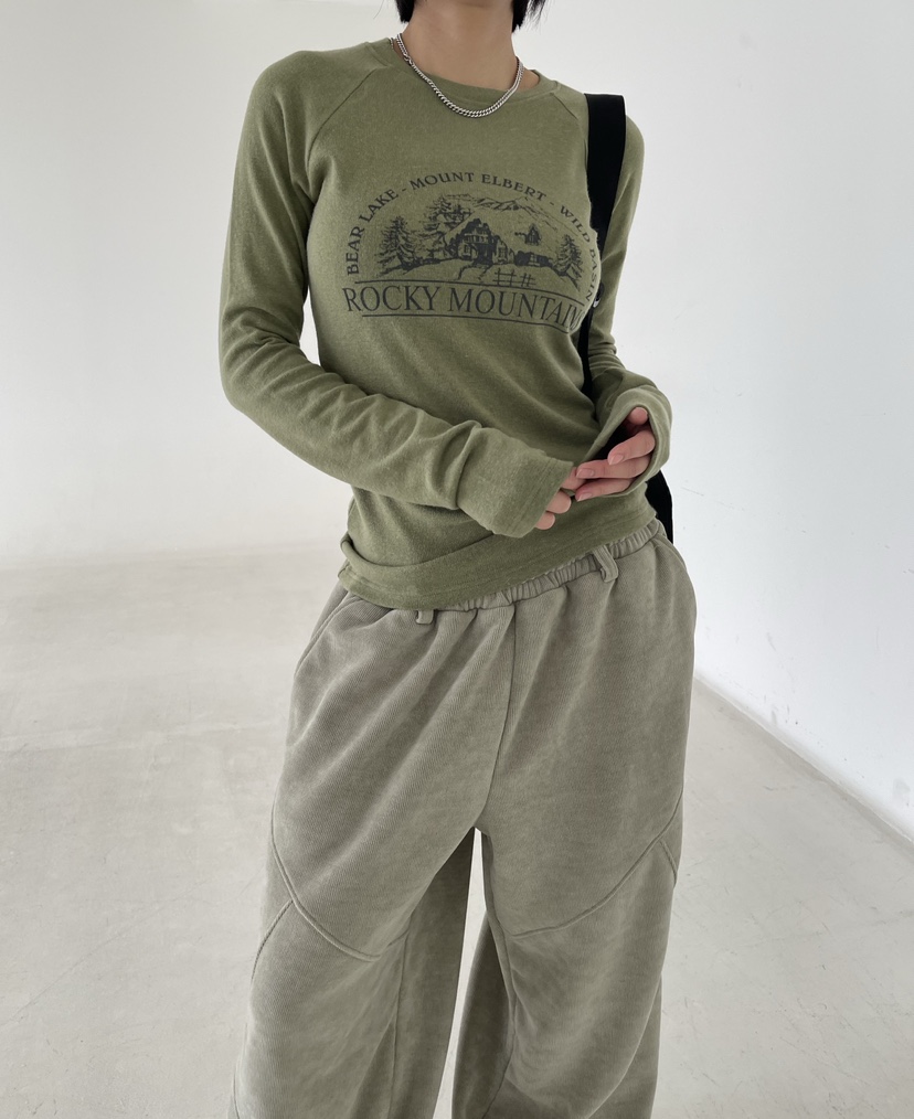 REIZ東大門㊣直郵女士新款人氣推薦25秋冬職業長袖T恤安哥拉REIZ長袖T恤