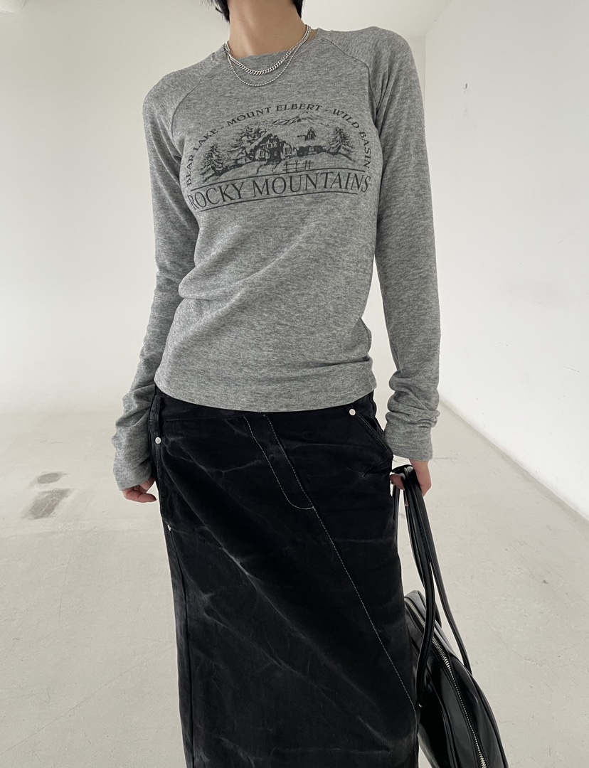 REIZ東大門㊣直郵女士新款人氣推薦25秋冬職業長袖T恤安哥拉REIZ長袖T恤