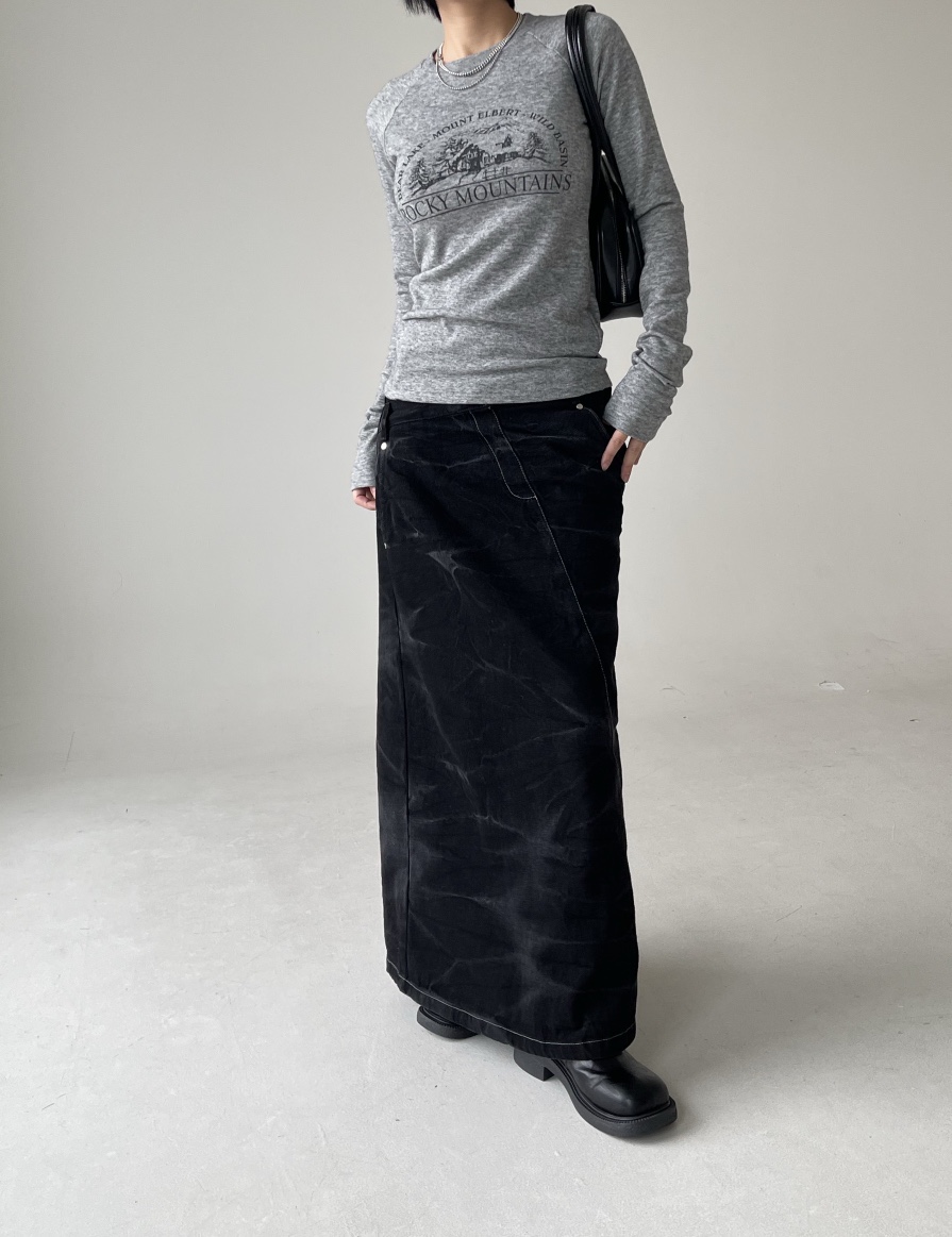 REIZ東大門㊣直郵女士新款人氣推薦25秋冬職業長袖T恤安哥拉REIZ長袖T恤