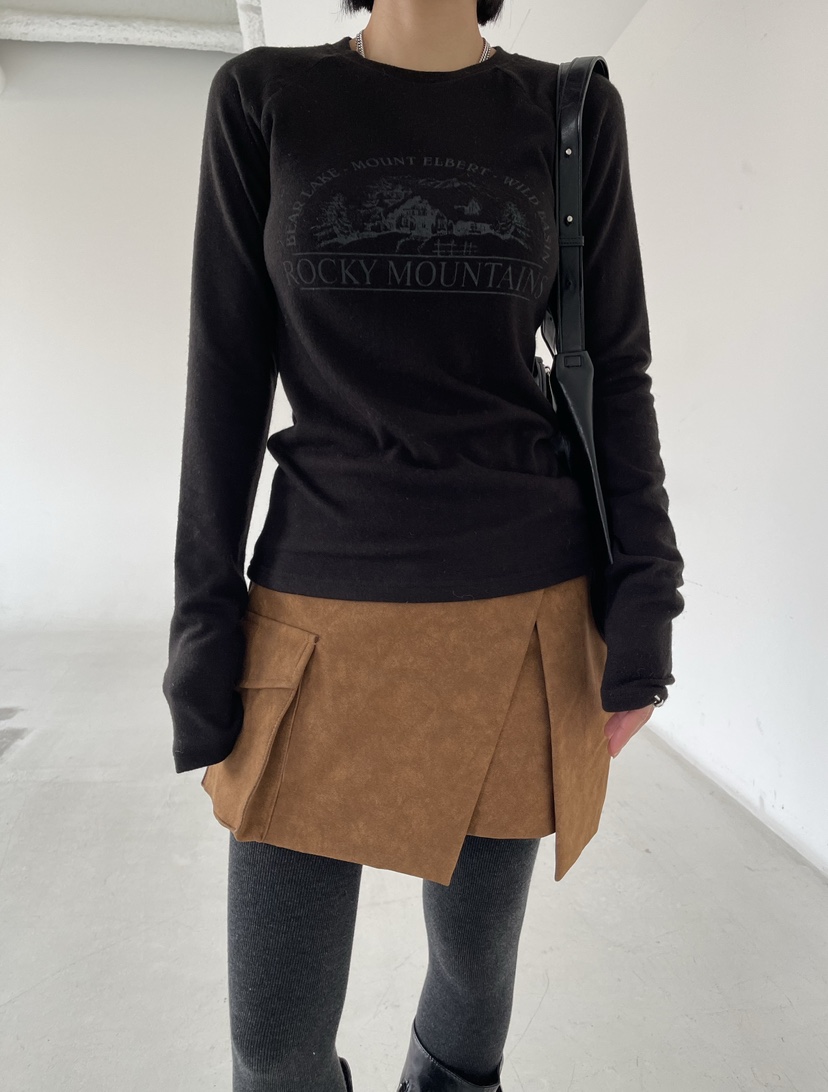 REIZ東大門㊣直郵女士新款人氣推薦25秋冬職業長袖T恤安哥拉REIZ長袖T恤