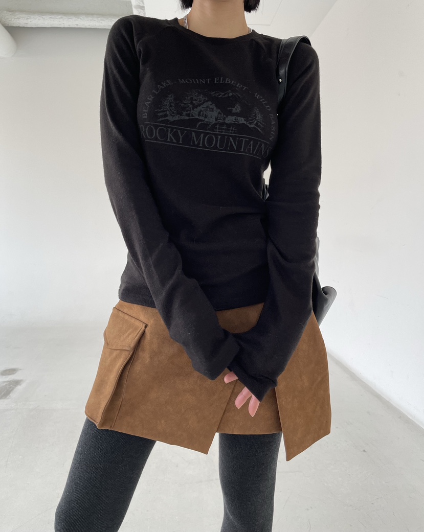 REIZ東大門㊣直郵女士新款人氣推薦25秋冬職業長袖T恤安哥拉REIZ長袖T恤