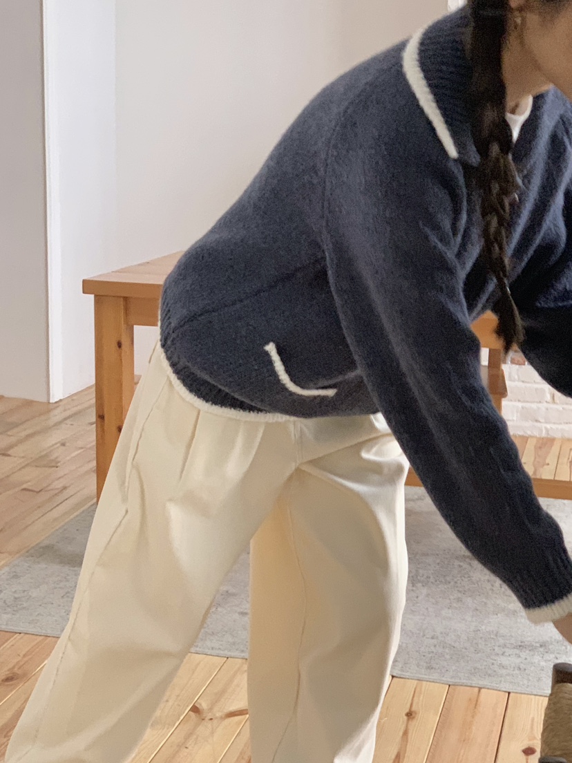 WOOD東大門㊣直郵女裝新品職業時尚人氣休閑推薦針織衫拉鏈WOOD針織衫