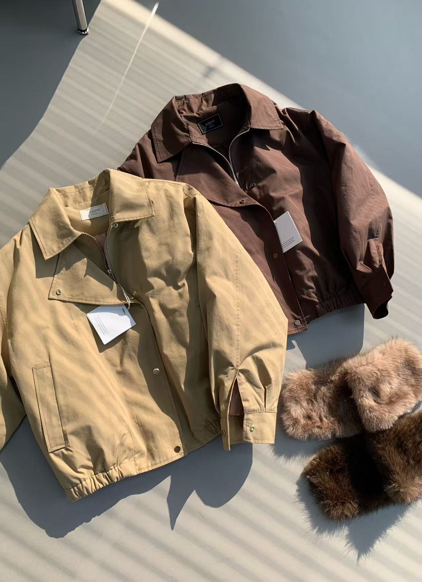 J CRANE-A韓國代購㊣女裝新品熱賣夾克毛領可拆可拆卸浣熊J CRANE夾克