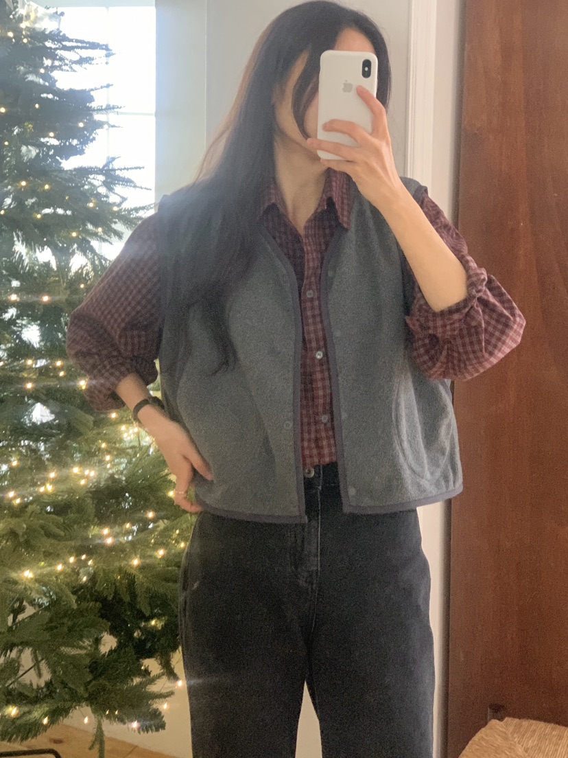 WOOD韓國直郵㊣女士新品人氣熱賣25秋冬推薦休閑職業馬甲抓絨WOOD馬甲圖色3