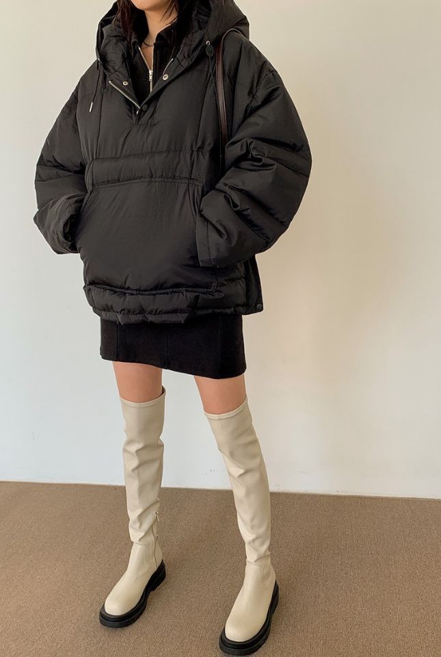 STAY HERE韓國直郵㊣女裝新款25秋冬休閑時尚推薦短款棉服STAY HERE短款棉服圖色2