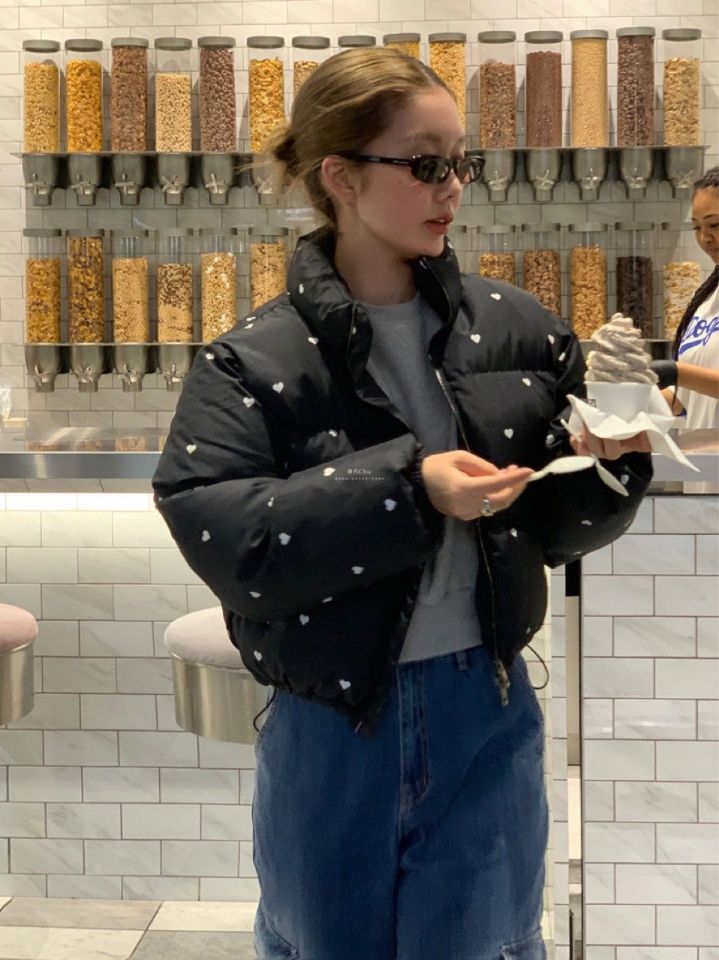 STAY HERE東大門㊣代購女裝新款25秋冬休閑推薦熱賣短款棉服STAY HERE短款棉服