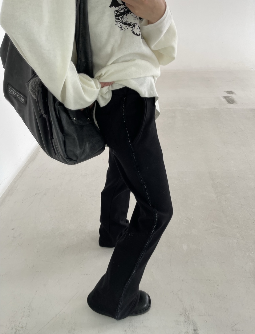 REIZ東大門㊣直郵女士新品熱賣25秋冬職業人氣休閑休閑褲羊毛REIZ休閑褲