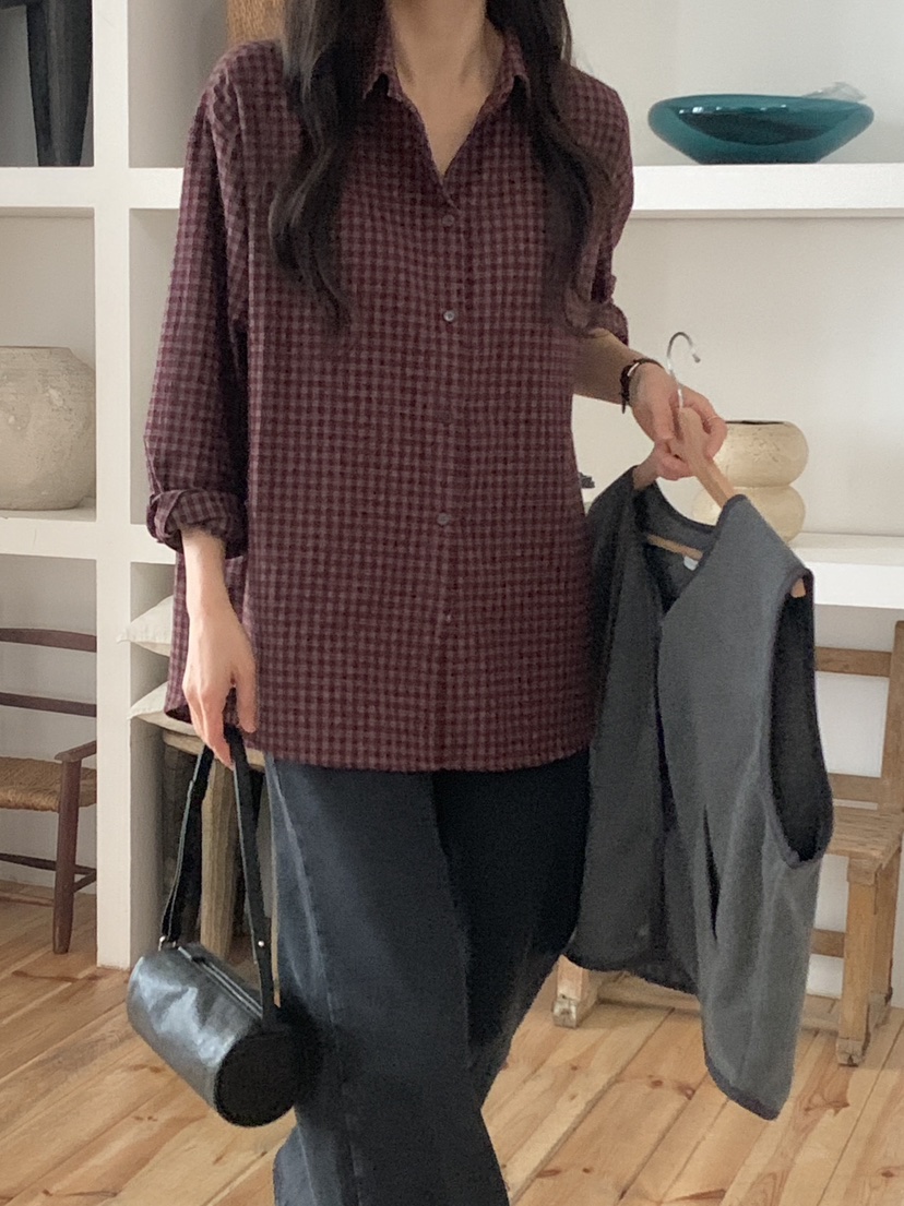 WOOD東大門㊣直郵女裝新品時尚熱賣休閑職業25秋冬襯衫蕾絲衫WOOD襯衫/蕾絲衫