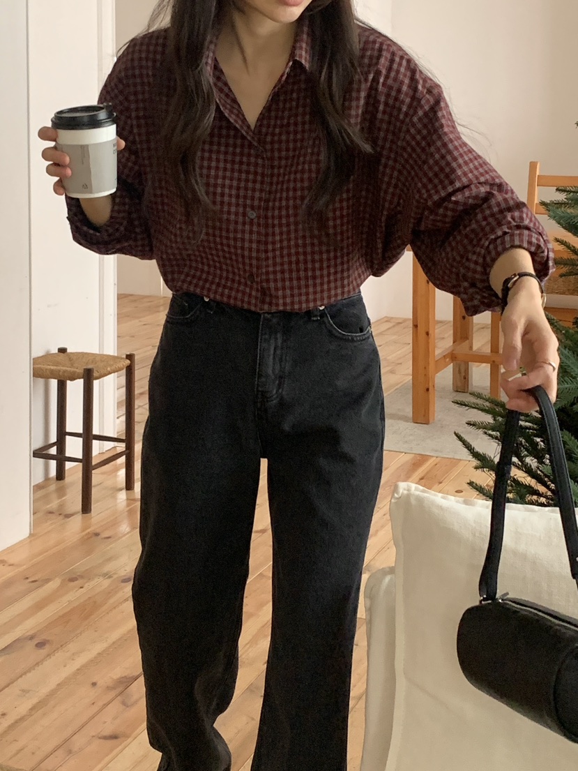 WOOD東大門㊣直郵女裝新品時尚熱賣休閑職業25秋冬襯衫蕾絲衫WOOD襯衫/蕾絲衫