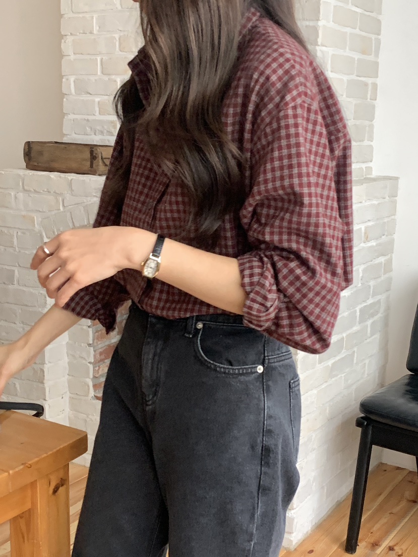 WOOD東大門㊣直郵女裝新品時尚熱賣休閑職業25秋冬襯衫蕾絲衫WOOD襯衫/蕾絲衫