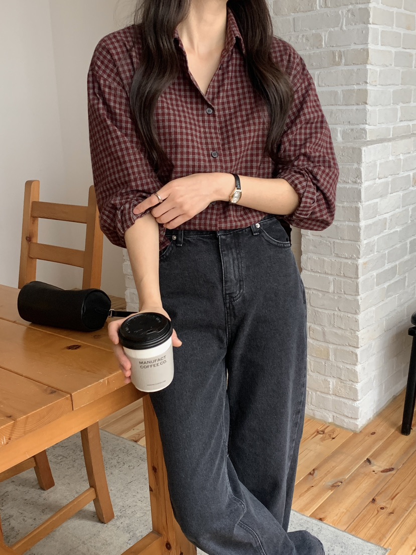 WOOD東大門㊣直郵女裝新品時尚熱賣休閑職業25秋冬襯衫蕾絲衫WOOD襯衫/蕾絲衫