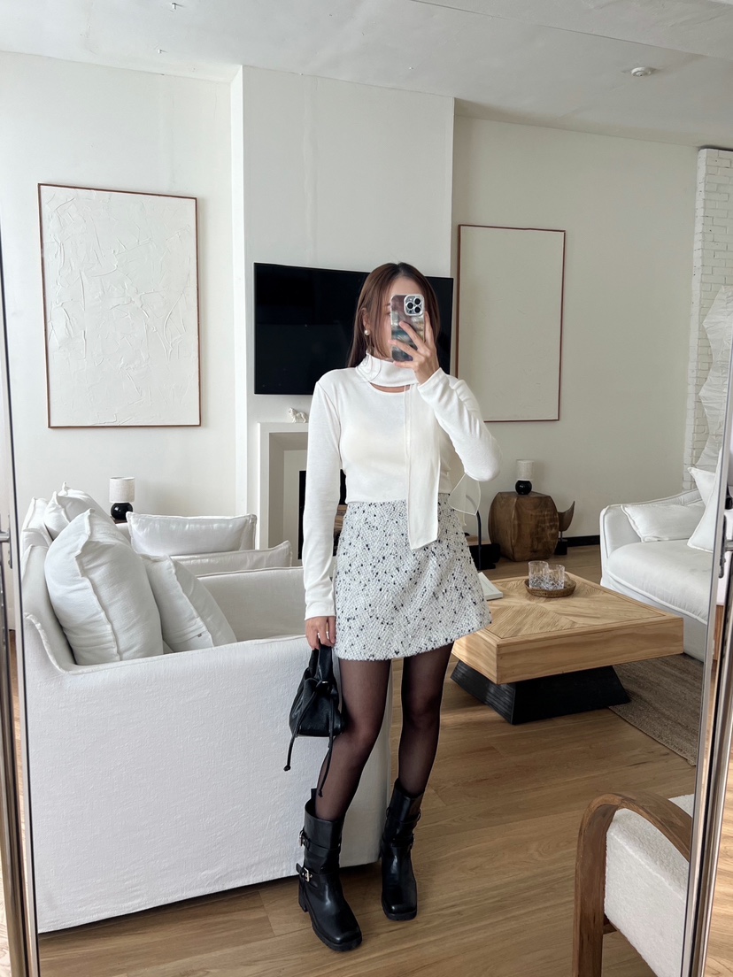 BOLD韓國直郵㊣女裝新款熱賣休閑推薦時尚人氣職業25秋冬短裙BOLD短裙