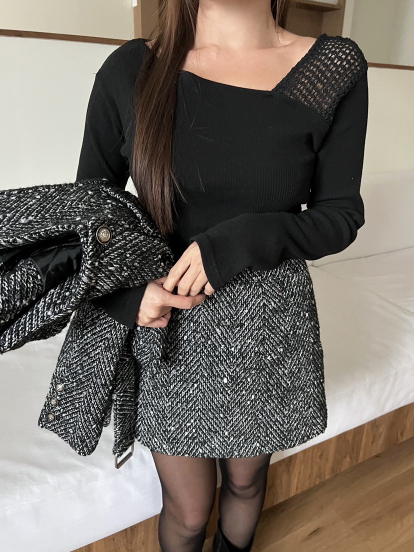 BOLD韓國直郵㊣女裝新款熱賣休閑推薦時尚人氣職業25秋冬短裙BOLD短裙