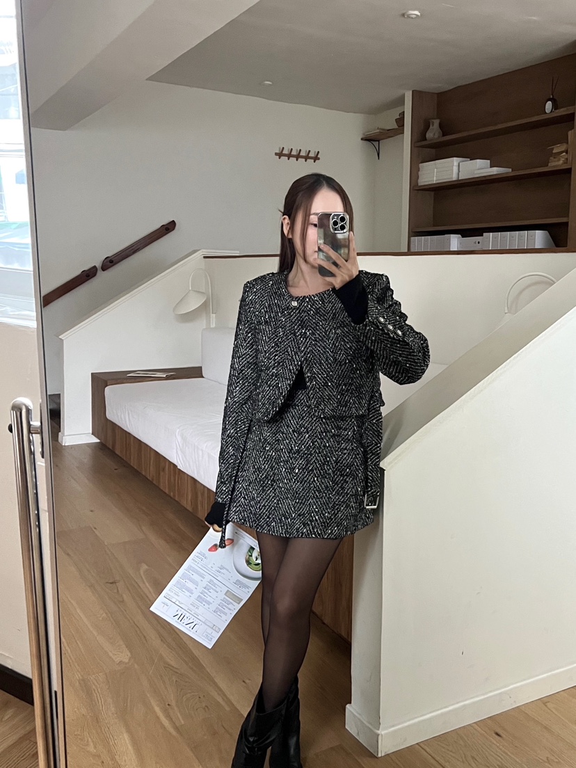 BOLD韓國直郵㊣女裝新款熱賣休閑推薦時尚人氣職業25秋冬短裙BOLD短裙