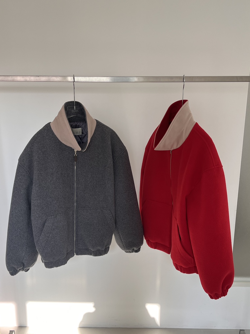 OURS韓國代購㊣女裝新品人氣熱賣25秋冬時尚推薦休閑夾克羊毛OURS夾克