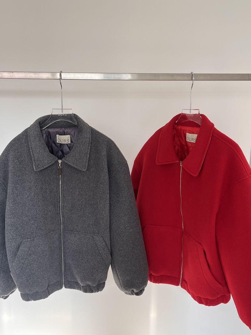 OURS韓國代購㊣女裝新品人氣熱賣25秋冬時尚推薦休閑夾克羊毛OURS夾克