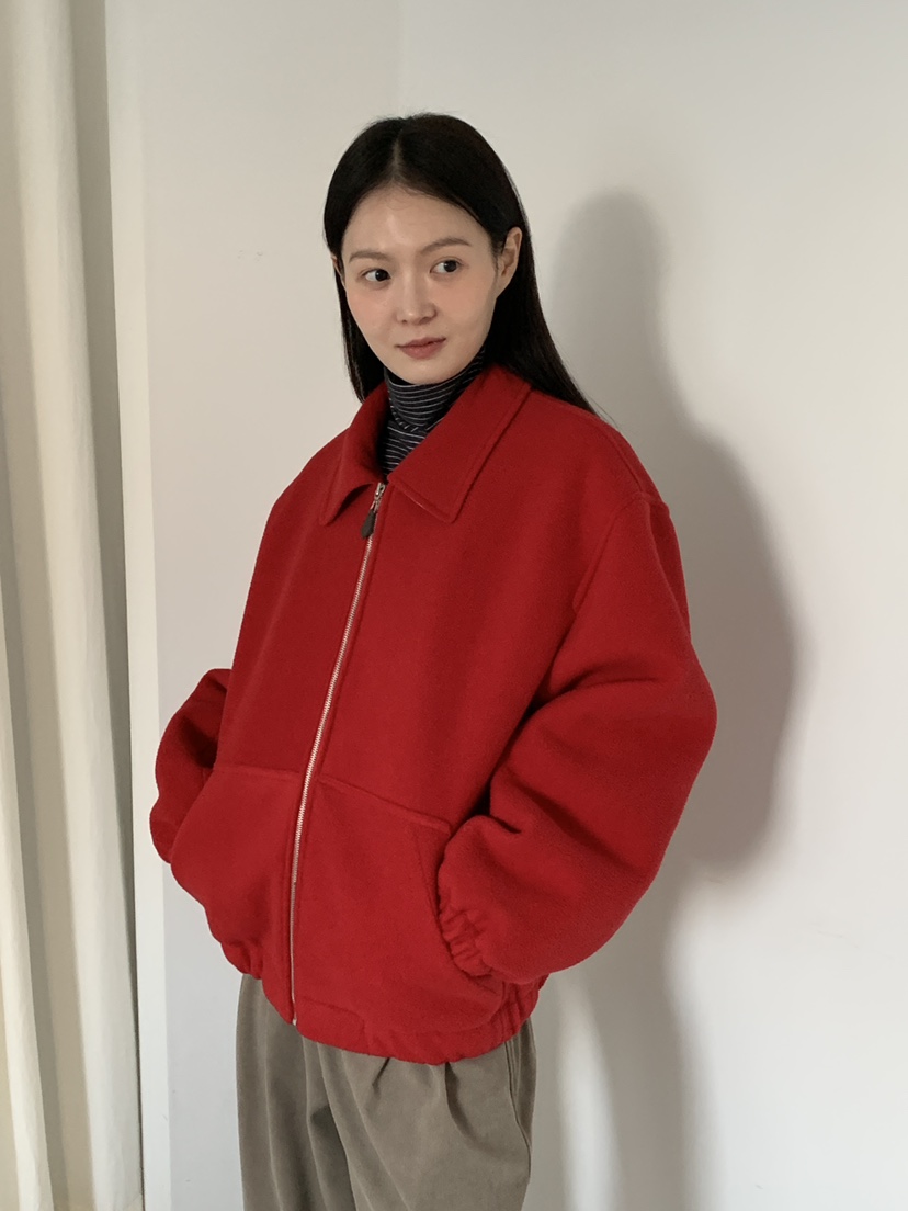 OURS韓國代購㊣女裝新品人氣熱賣25秋冬時尚推薦休閑夾克羊毛OURS夾克