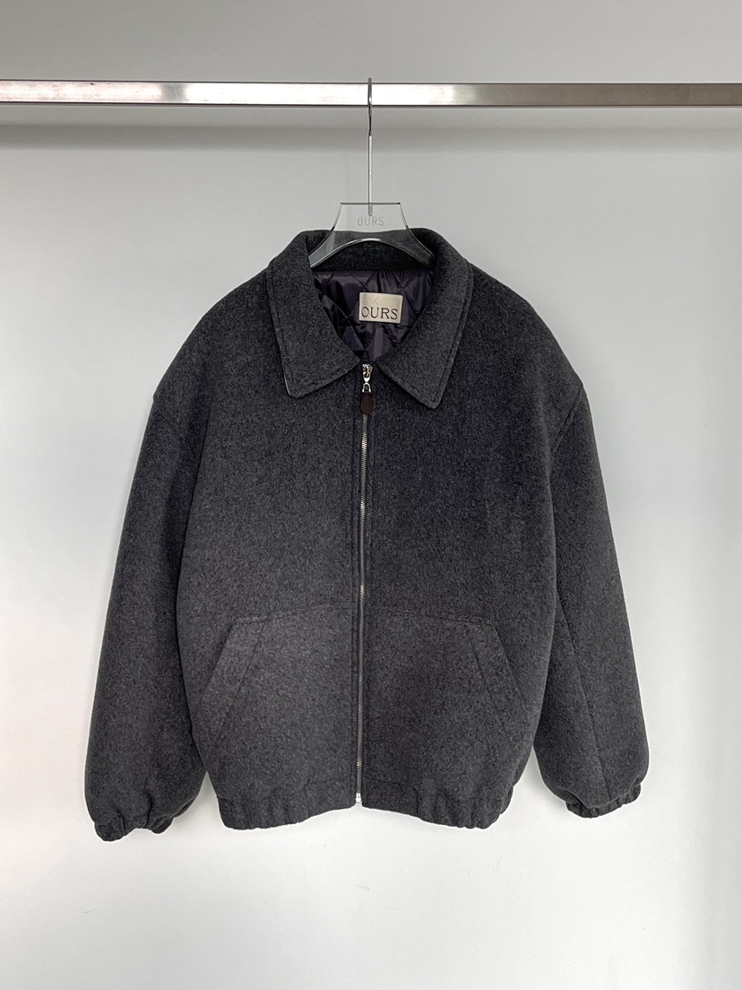 OURS韓國代購㊣女裝新品人氣熱賣25秋冬時尚推薦休閑夾克羊毛OURS夾克圖色2