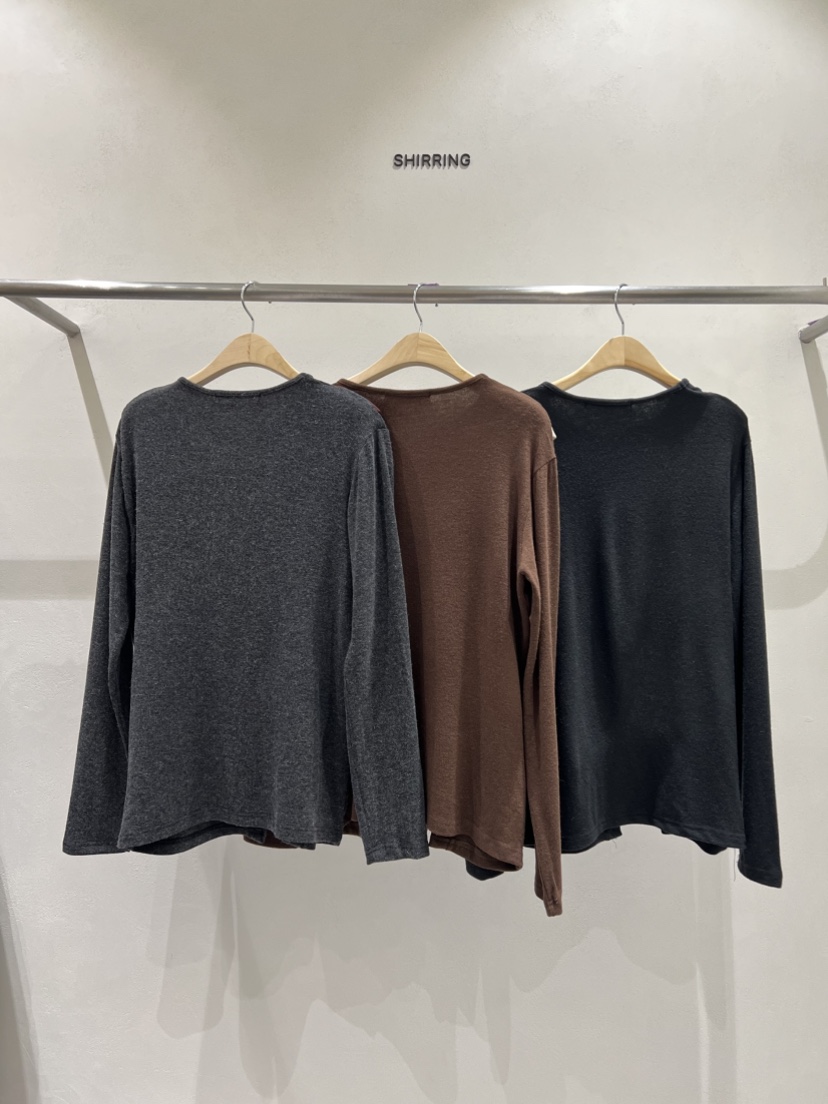 SHIRRING東大門㊣實拍女士新品25秋冬時尚人氣休閑推薦長袖T恤SHIRRING長袖T恤