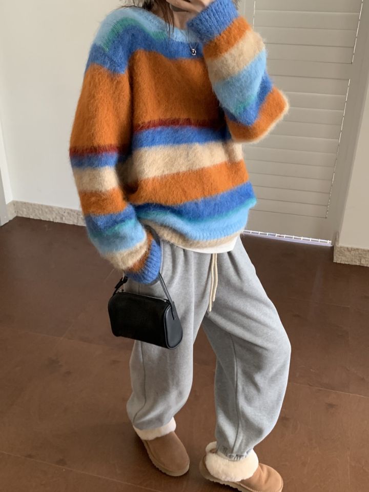 STAY HERE東大門㊣實拍女士新款職業25秋冬時尚人氣針織衫STAY HERE針織衫