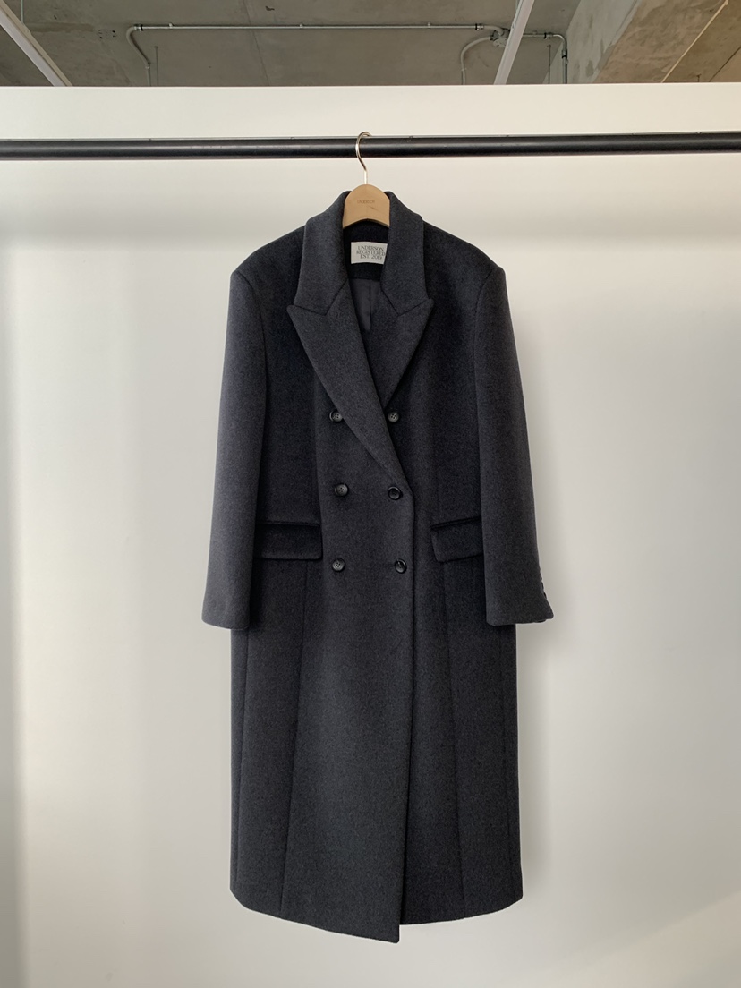UNDERSON東大門㊣直郵女士新品25秋冬休閑推薦時尚中長款大衣UNDERSON中長款大衣圖色1墨
