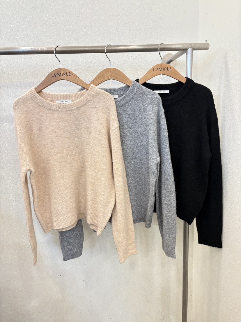 LUMIPLE東大門㊣代購女裝新品推薦職業熱賣25秋冬針織衫羊毛混紡LUMIPLE針織衫