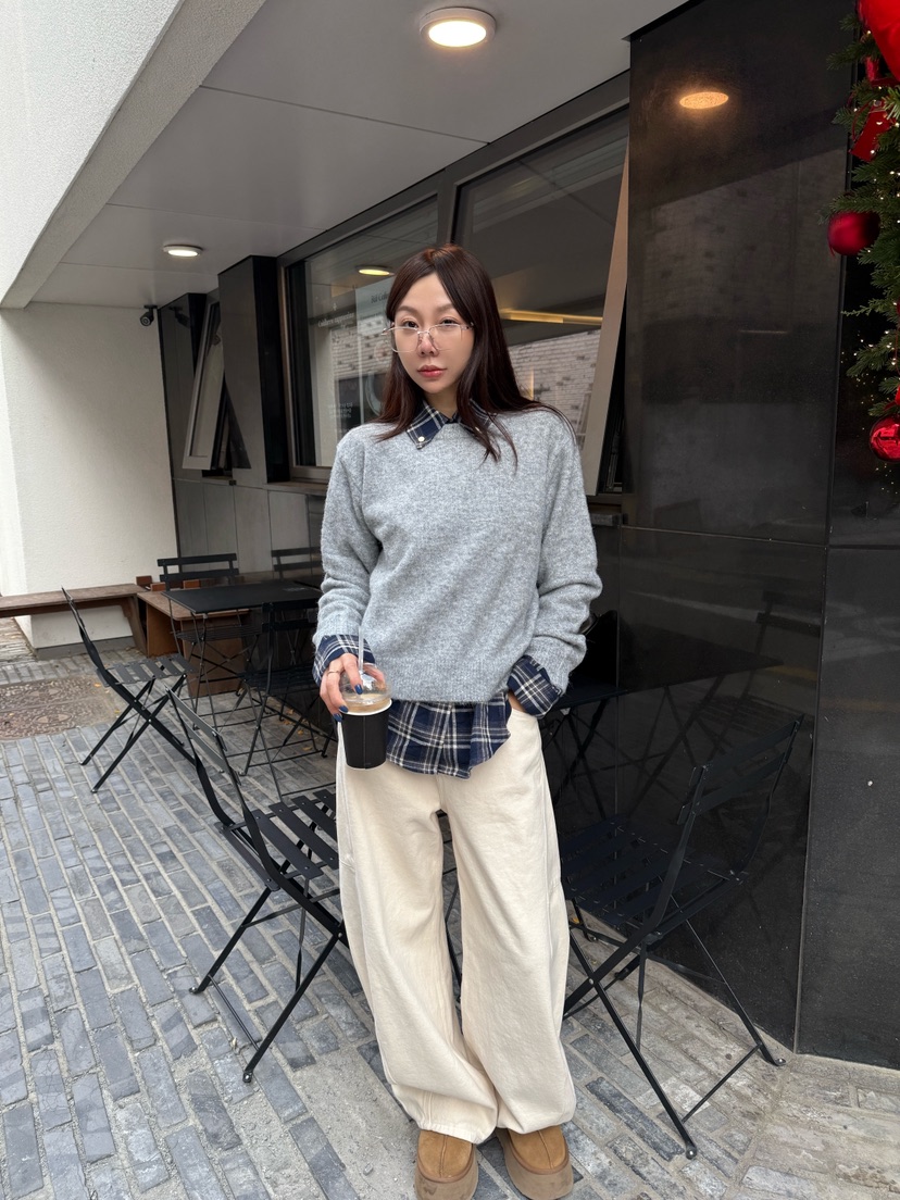 LUMIPLE東大門㊣代購女裝新品推薦職業熱賣25秋冬針織衫羊毛混紡LUMIPLE針織衫