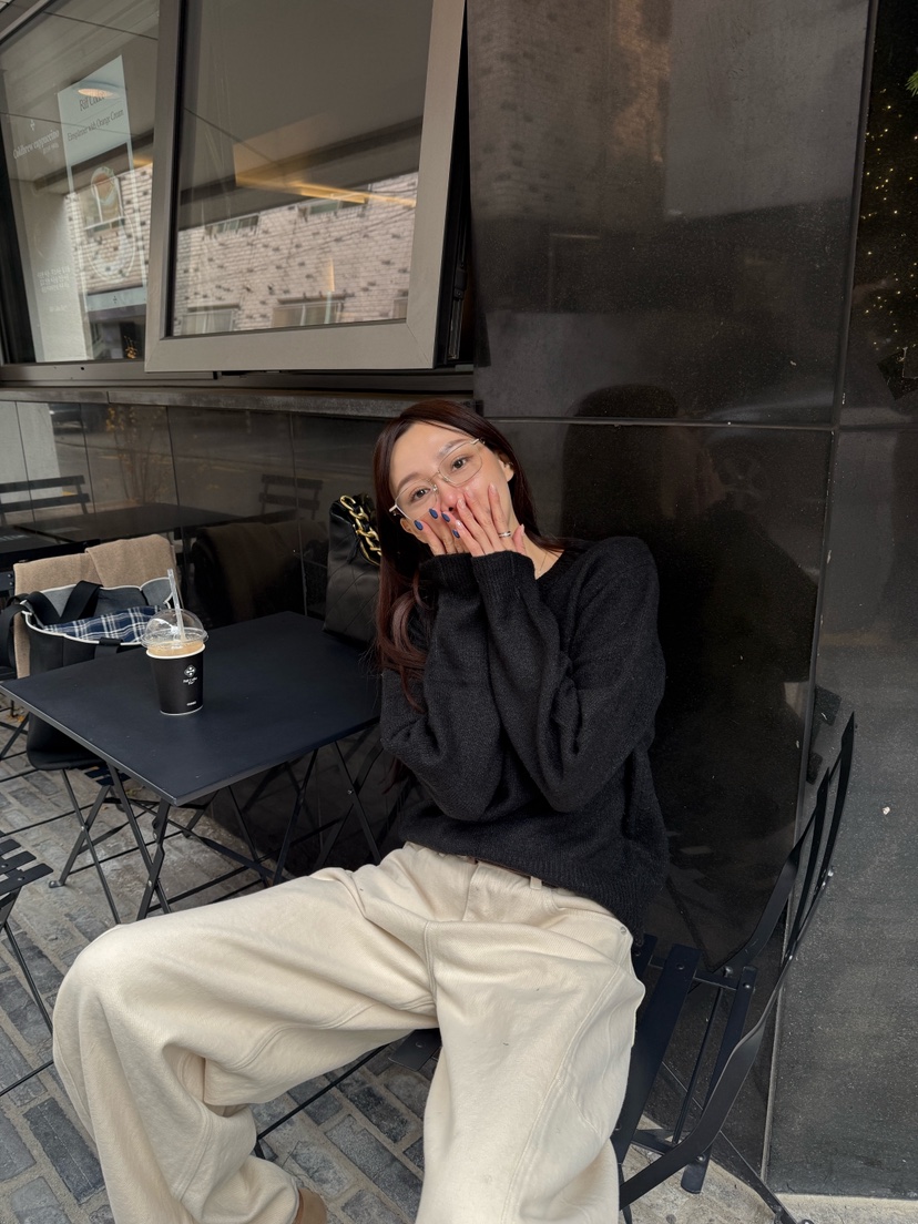 LUMIPLE東大門㊣代購女裝新品推薦職業熱賣25秋冬針織衫羊毛混紡LUMIPLE針織衫