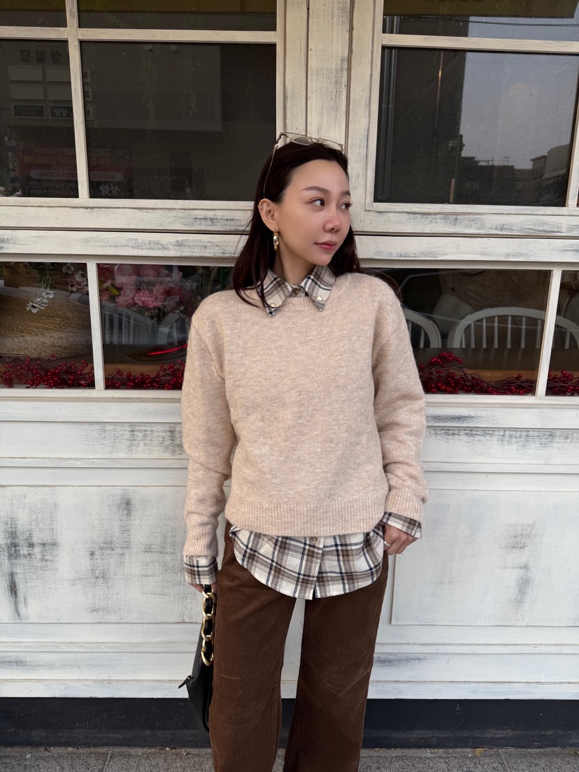 LUMIPLE東大門㊣代購女裝新品推薦職業熱賣25秋冬針織衫羊毛混紡LUMIPLE針織衫