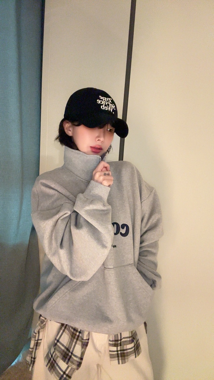 LUMIPLE東大門㊣實拍女裝新款人氣時尚25秋冬熱賣職業衛衣拉鏈LUMIPLE衛衣