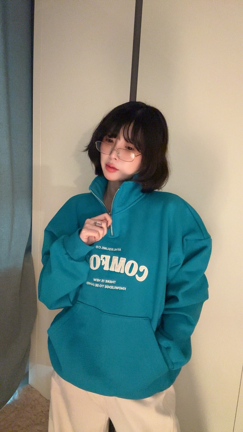 LUMIPLE東大門㊣實拍女裝新款人氣時尚25秋冬熱賣職業衛衣拉鏈LUMIPLE衛衣