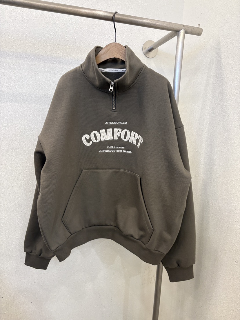 LUMIPLE東大門㊣實拍女裝新款人氣時尚25秋冬熱賣職業衛衣拉鏈LUMIPLE衛衣圖色4