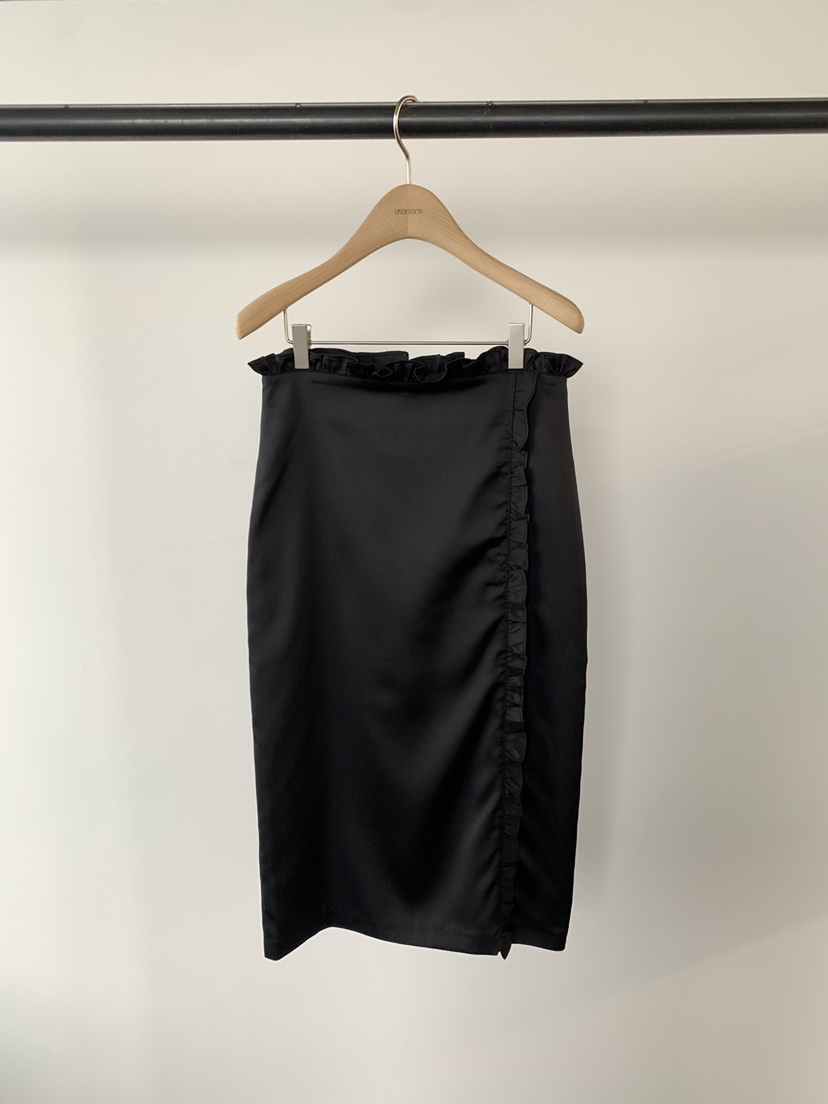 UNDERSON韓國直郵㊣女士新品25秋冬休閑熱賣職業半身裙中短裙UNDERSON半身裙/中短裙圖色2黑