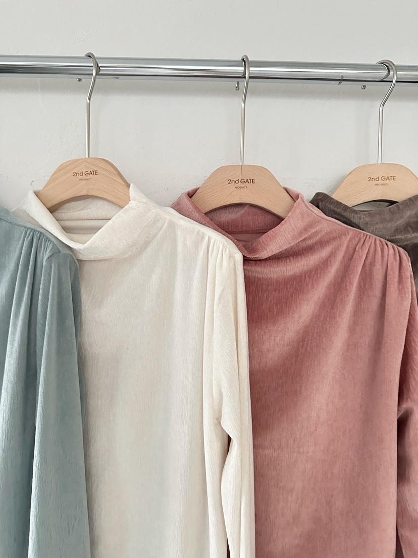 2ND GATE東大門㊣直郵女士新品熱賣休閑人氣長袖T恤天鵝絨2ND GATE長袖T恤