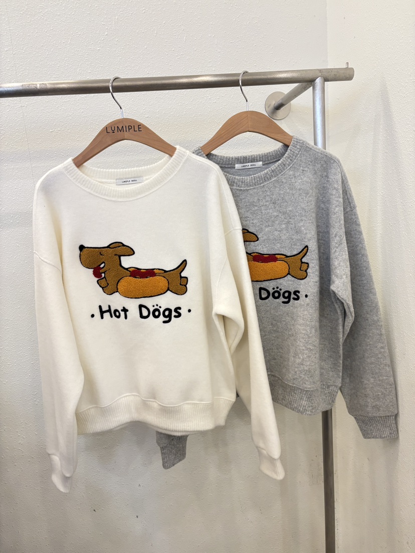 LUMIPLE東大門㊣實拍女士新款推薦25秋冬人氣熱賣職業時尚衛衣LUMIPLE衛衣