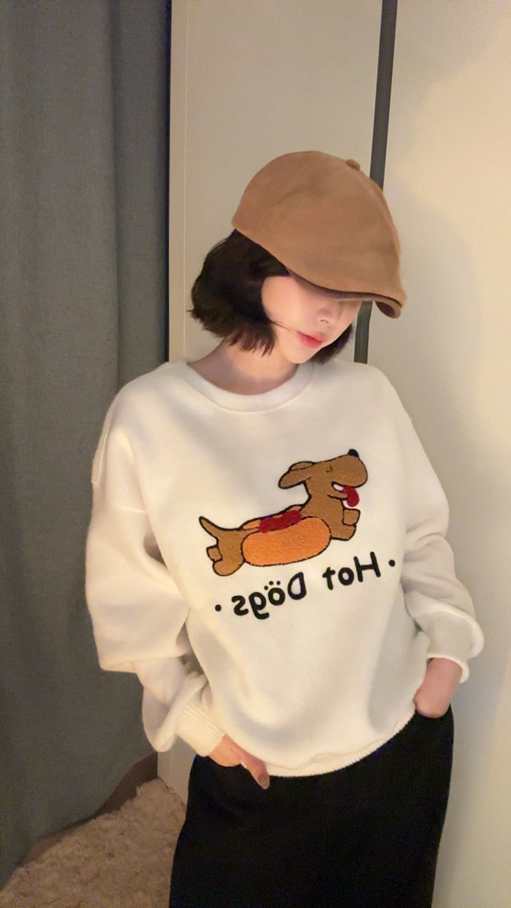 LUMIPLE東大門㊣實拍女士新款推薦25秋冬人氣熱賣職業時尚衛衣LUMIPLE衛衣