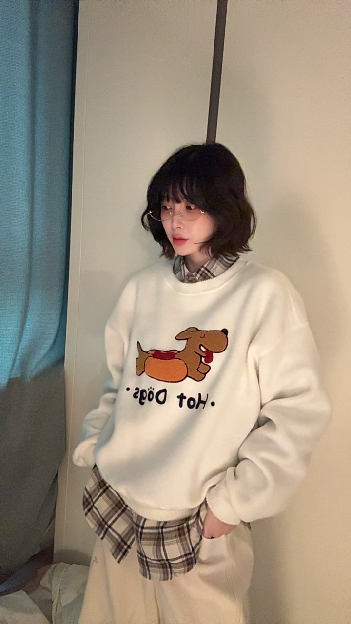 LUMIPLE東大門㊣實拍女士新款推薦25秋冬人氣熱賣職業時尚衛衣LUMIPLE衛衣