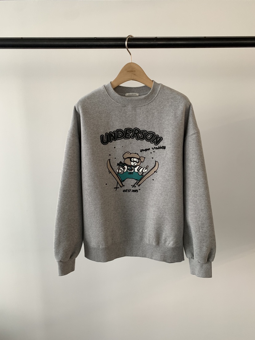 UNDERSON韓國直郵㊣女士新品職業熱賣時尚人氣休閑衛衣泰迪熊UNDERSON衛衣圖色1