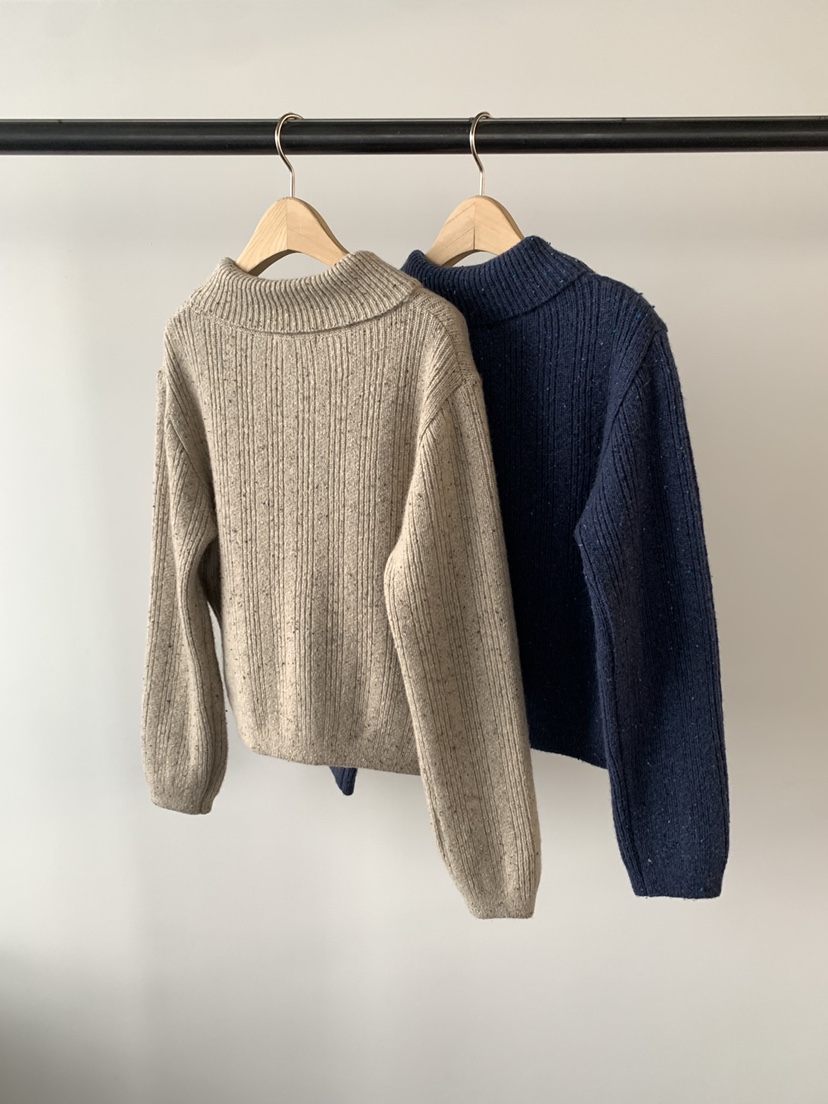 UNDERSON東大門㊣直郵女裝新品熱賣人氣25秋冬職業毛衣拉鏈UNDERSON毛衣