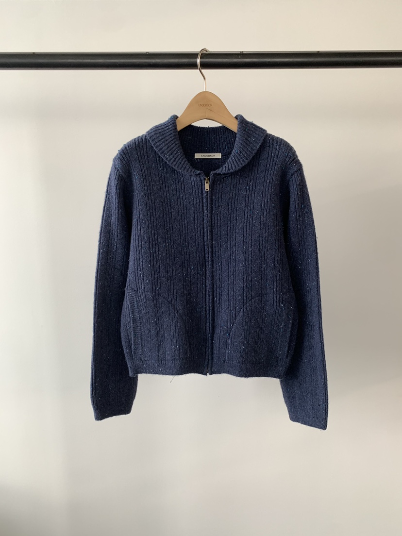 UNDERSON東大門㊣直郵女裝新品熱賣人氣25秋冬職業毛衣拉鏈UNDERSON毛衣圖色2