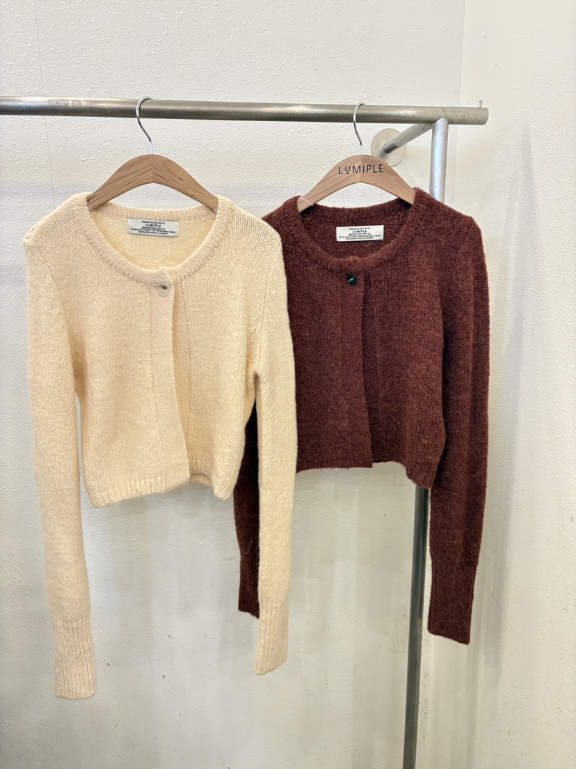 LUMIPLE韓國代購㊣女士新款熱賣人氣職業時尚針織衫短款開衫LUMIPLE針織衫