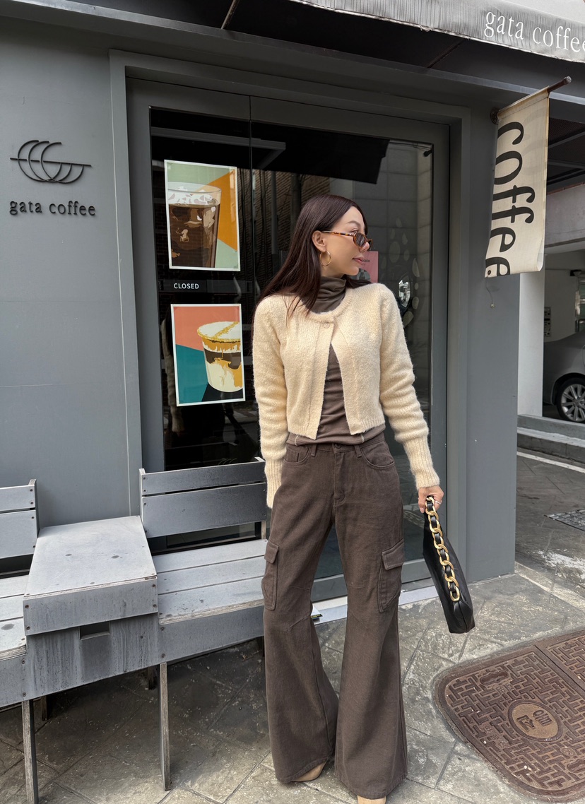 LUMIPLE韓國代購㊣女士新款熱賣人氣職業時尚針織衫短款開衫LUMIPLE針織衫