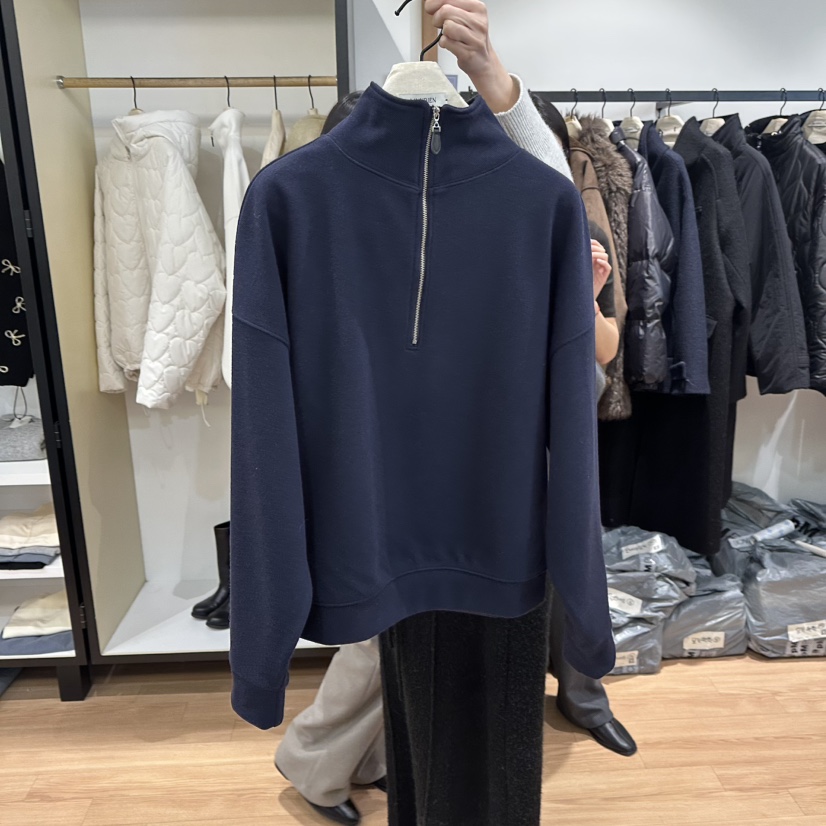 MUYBIEN韓國直郵㊣女士新款25秋冬人氣時尚休閑衛衣抓絨拉鏈MUYBIEN衛衣圖色3