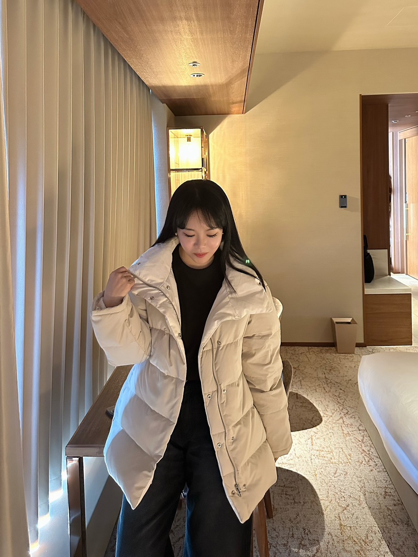 2ND GATE韓國代購㊣女裝新款人氣休閑短款棉服含腰帶雙面鴨絨2ND GATE短款棉服