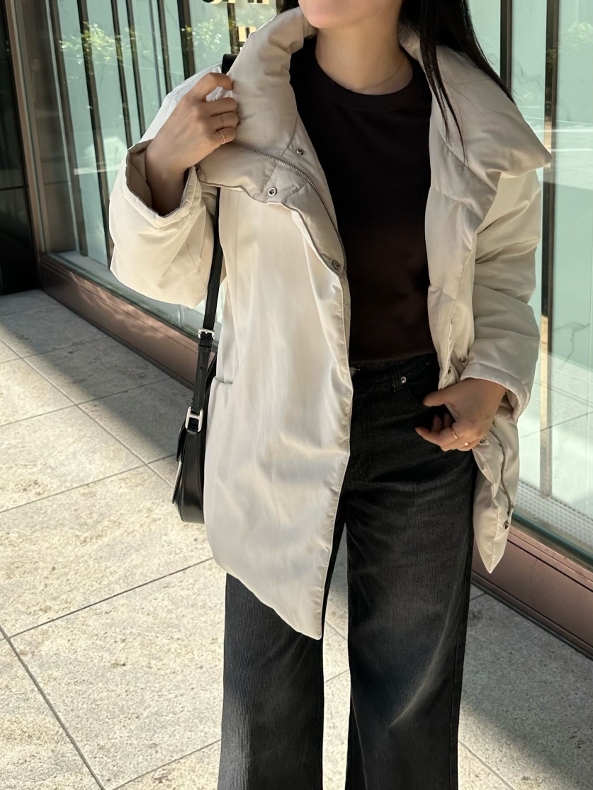 2ND GATE韓國代購㊣女裝新款人氣休閑短款棉服含腰帶雙面鴨絨2ND GATE短款棉服